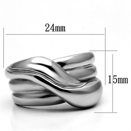 MATK615 - High polished (no plating) Stainless Steel Ring with No Stone