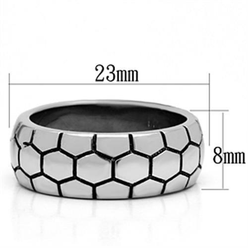 MATK619 - High polished (no plating) Stainless Steel Ring with No Stone