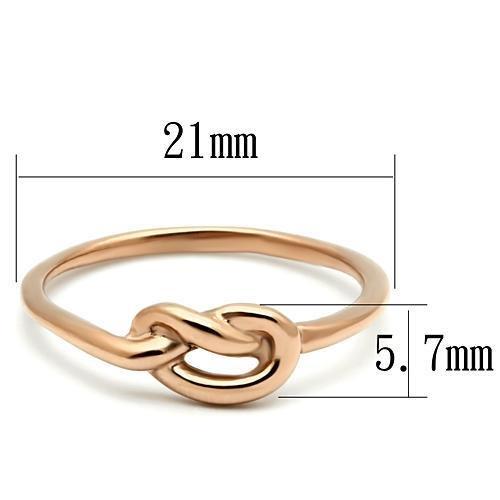 MATK630R - IP Rose Gold(Ion Plating) Stainless Steel Ring with No Stone