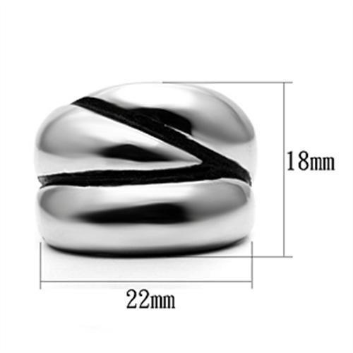 MATK633 - High polished (no plating) Stainless Steel Ring with No Stone
