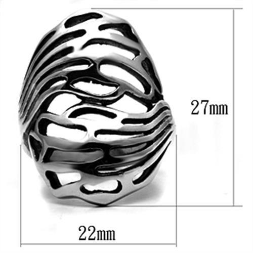 MATK636 - High polished (no plating) Stainless Steel Ring with No Stone