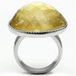 MATK638 - High polished (no plating) Stainless Steel Ring with Synthetic Synthetic Stone in Topaz