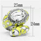 MATK643 - High polished (no plating) Stainless Steel Ring with Top Grade Crystal  in Clear