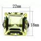 MATK649 - High polished (no plating) Stainless Steel Ring with Top Grade Crystal  in Citrine Yellow