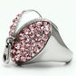 MATK652 - High polished (no plating) Stainless Steel Ring with Top Grade Crystal  in Rose