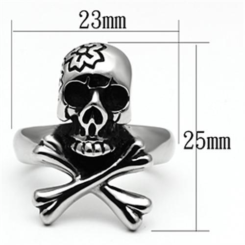 MATK667 - High polished (no plating) Stainless Steel Ring with No Stone