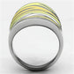 MATK688 - High polished (no plating) Stainless Steel Ring with Epoxy  in Multi Color