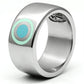MATK689 - High polished (no plating) Stainless Steel Ring with Epoxy  in Multi Color