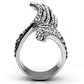 MATK691 - High polished (no plating) Stainless Steel Ring with Top Grade Crystal  in Multi Color