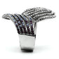 MATK691 - High polished (no plating) Stainless Steel Ring with Top Grade Crystal  in Multi Color