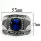 MATK699 - High polished (no plating) Stainless Steel Ring with Synthetic Synthetic Glass in Montana