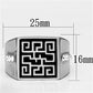 MATK703 - High polished (no plating) Stainless Steel Ring with Top Grade Crystal  in Clear