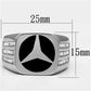MATK709 - High polished (no plating) Stainless Steel Ring with Top Grade Crystal  in Clear