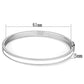 MATK740 - High polished (no plating) Stainless Steel Bangle with Epoxy  in White