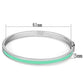 MATK743 - High polished (no plating) Stainless Steel Bangle with Epoxy  in Turquoise