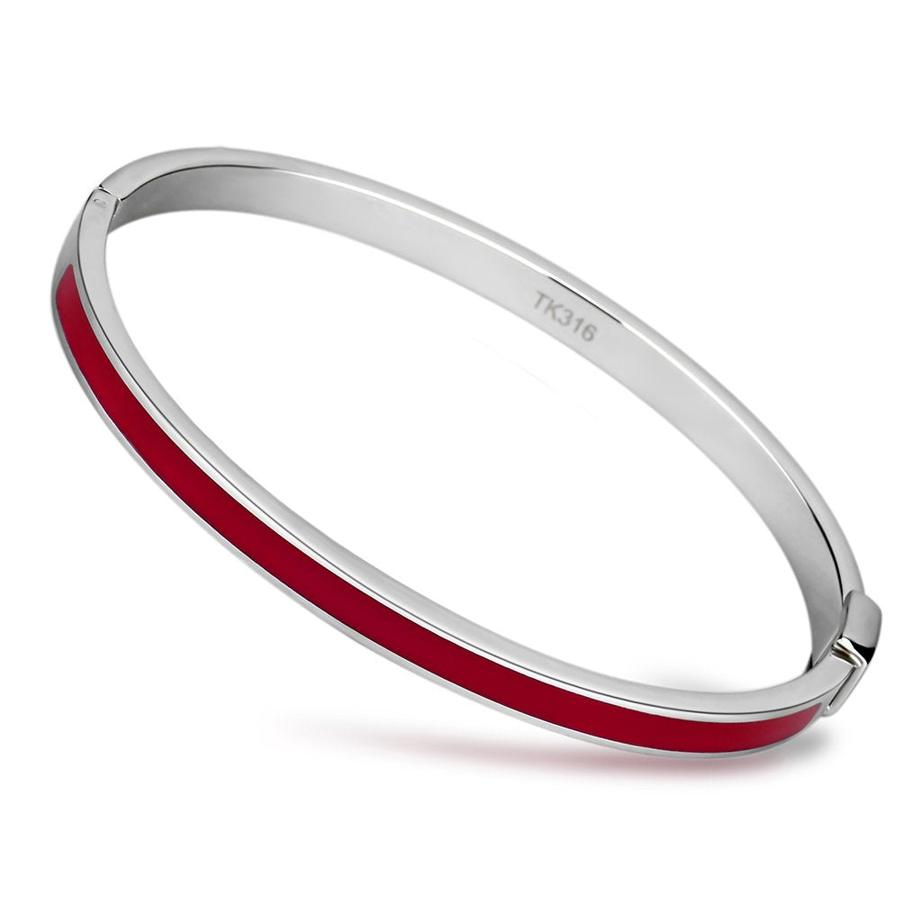 MATK744 - High polished (no plating) Stainless Steel Bangle with Epoxy  in Siam