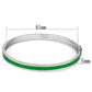 MATK745 - High polished (no plating) Stainless Steel Bangle with Epoxy  in Emerald