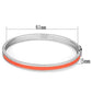MATK748 - High polished (no plating) Stainless Steel Bangle with Epoxy  in Orange