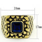 MATK763 - IP Gold(Ion Plating) Stainless Steel Ring with Synthetic Synthetic Glass in Montana