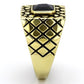 MATK763 - IP Gold(Ion Plating) Stainless Steel Ring with Synthetic Synthetic Glass in Montana