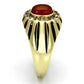 MATK767 IP Gold(Ion Plating) Stainless Steel Ring with Semi-Precious in Siam