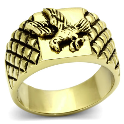 MATK773 - IP Gold(Ion Plating) Stainless Steel Ring with No Stone