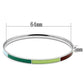 MATK783 - High polished (no plating) Stainless Steel Bangle with Epoxy  in Multi Color