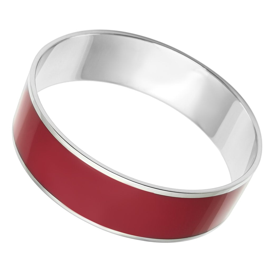 MATK785 - High polished (no plating) Stainless Steel Bangle with Epoxy  in Siam