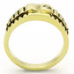 MATK794 - IP Gold(Ion Plating) Stainless Steel Ring with AAA Grade CZ  in Clear
