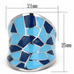 MATK799 - High polished (no plating) Stainless Steel Ring with Epoxy  in Multi Color