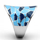 MATK799 - High polished (no plating) Stainless Steel Ring with Epoxy  in Multi Color