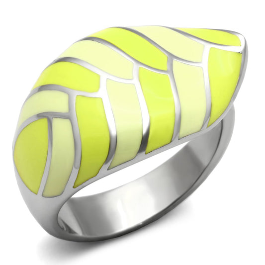 MATK801 - High polished (no plating) Stainless Steel Ring with Epoxy  in Multi Color