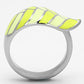 MATK801 - High polished (no plating) Stainless Steel Ring with Epoxy  in Multi Color