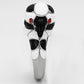 MATK806 - High polished (no plating) Stainless Steel Ring with Top Grade Crystal  in Orange
