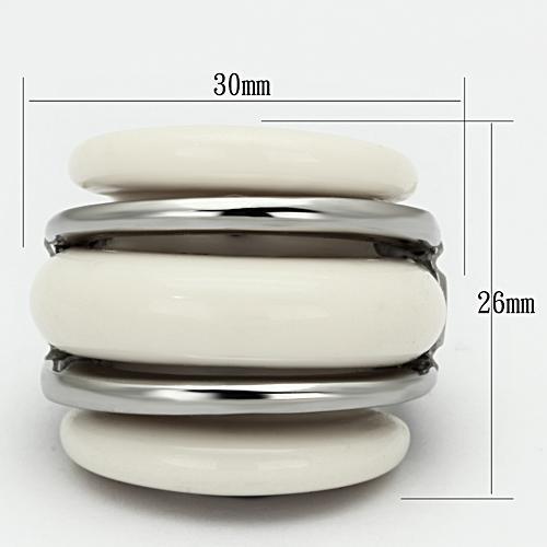 MATK807 - High polished (no plating) Stainless Steel Ring with Synthetic Synthetic Stone in Citrine Yellow