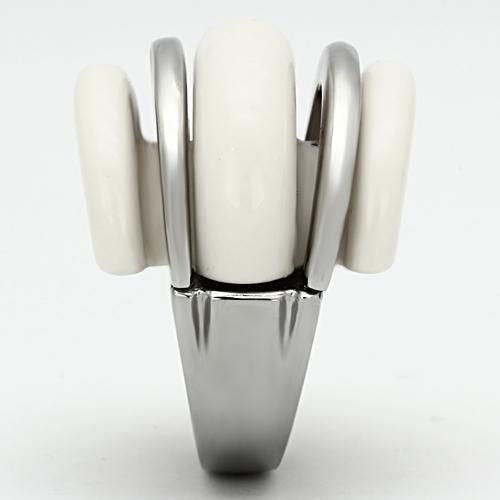 MATK807 - High polished (no plating) Stainless Steel Ring with Synthetic Synthetic Stone in Citrine Yellow