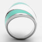MATK808 - High polished (no plating) Stainless Steel Ring with Epoxy  in Multi Color