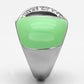 MATK811 - High polished (no plating) Stainless Steel Ring with Top Grade Crystal  in Clear