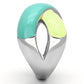 MATK813 - High polished (no plating) Stainless Steel Ring with Epoxy  in Multi Color