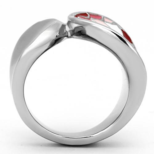 MATK815 - High polished (no plating) Stainless Steel Ring with Epoxy  in Multi Color