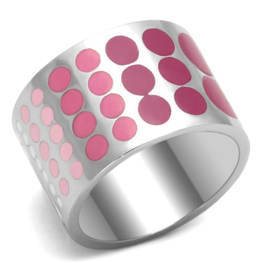 MATK820 - High polished (no plating) Stainless Steel Ring with Epoxy  in Multi Color