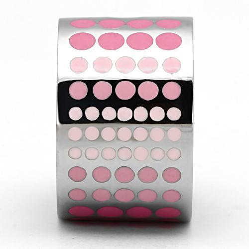 MATK820 - High polished (no plating) Stainless Steel Ring with Epoxy  in Multi Color