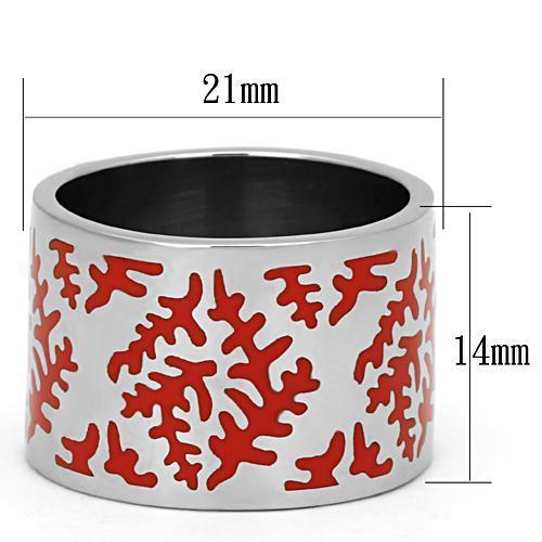 MATK821 - High polished (no plating) Stainless Steel Ring with Epoxy  in Siam