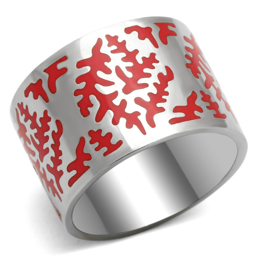 MATK821 - High polished (no plating) Stainless Steel Ring with Epoxy  in Siam
