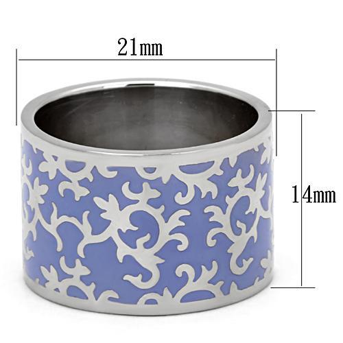 MATK825 - High polished (no plating) Stainless Steel Ring with Epoxy  in Amethyst