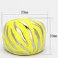 MATK833 - High polished (no plating) Stainless Steel Ring with Epoxy  in Topaz