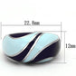MATK835 - High polished (no plating) Stainless Steel Ring with Epoxy  in Multi Color