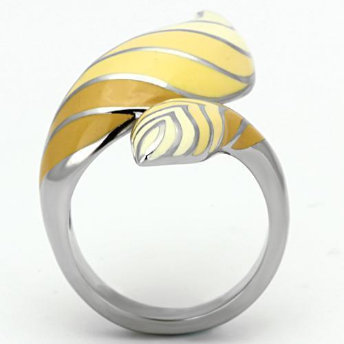 MATK837 - High polished (no plating) Stainless Steel Ring with Epoxy  in Multi Color