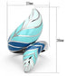 MATK838 - High polished (no plating) Stainless Steel Ring with Epoxy  in Multi Color