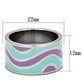 MATK840 - High polished (no plating) Stainless Steel Ring with Epoxy  in Multi Color